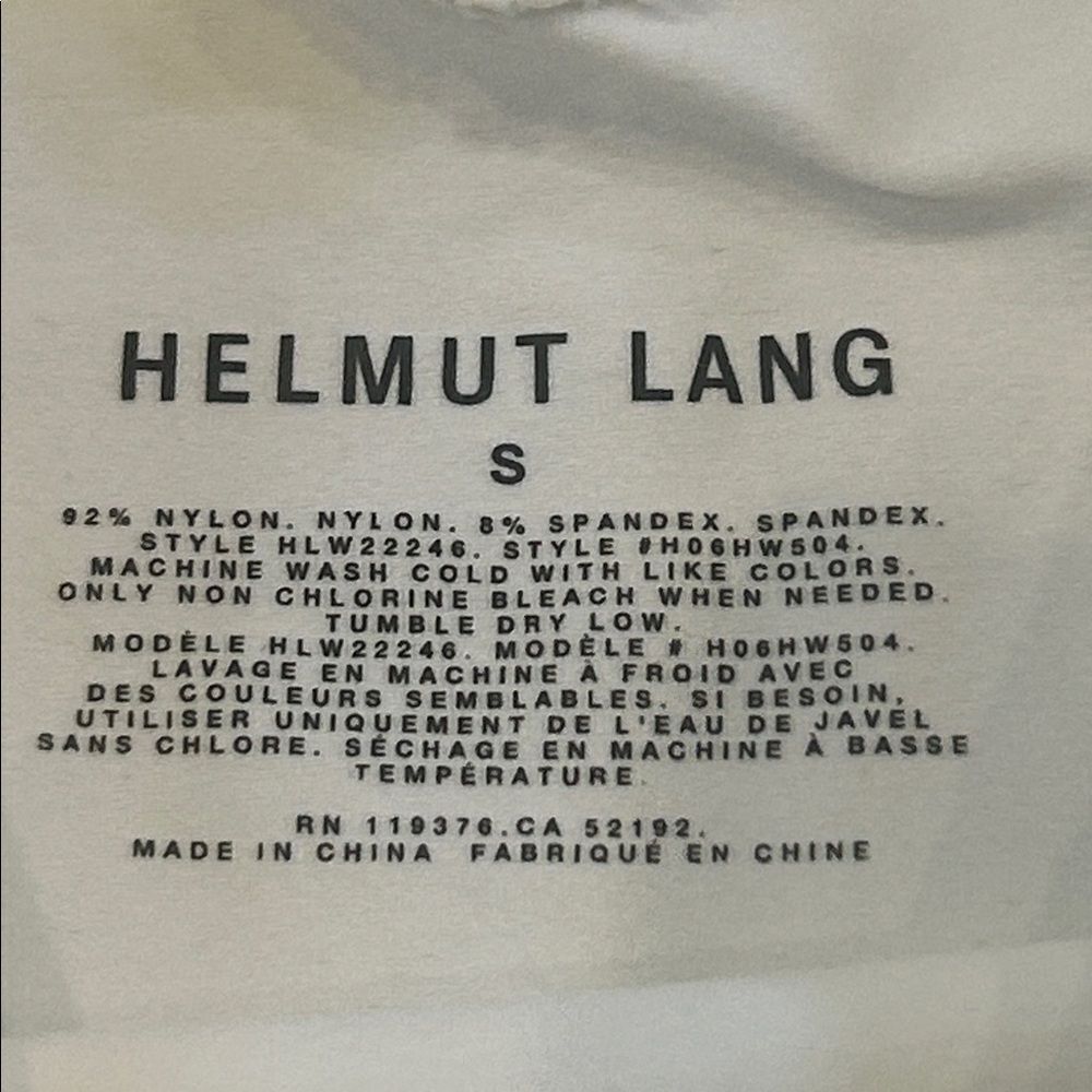 Hemut lang White Long Sleeve slashed elbow cropped small new without tags - Picture 6 of 6